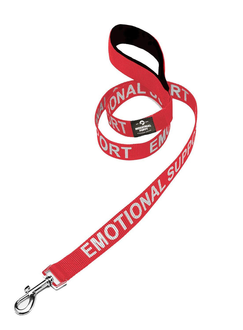 [Australia] - Service Dog Leash Wrap, Emotional Support Dog Leash with Neoprene Handle and Reflective Lettering - Supplies or Accessories for Service Dog Vest, Emotional Support Vest, or ESA Harness Red 