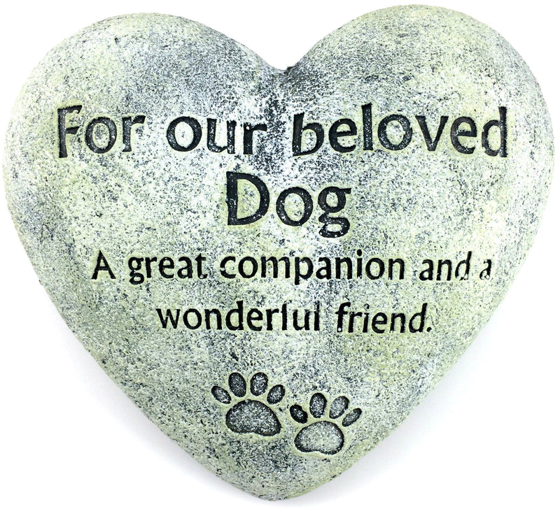 [Australia] - Pet Memorial Stone Heart Shape, Dog 