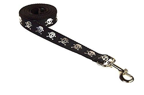 [Australia] - Sassy Dog Wear Dog Leash Medium Skull Black 