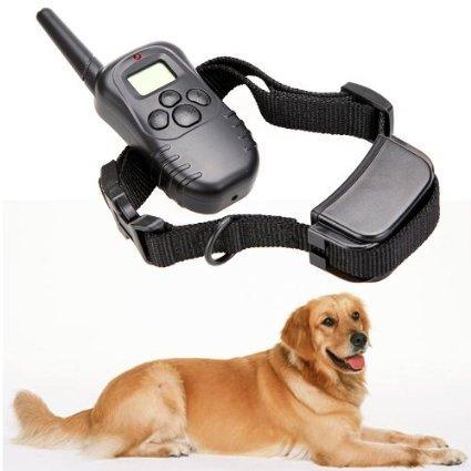 [Australia] - SmartEraWaterproof Rechargeable LCD Display Static Virbration Control Dog Anti Bark Training Collar for One Dog with 100lv 