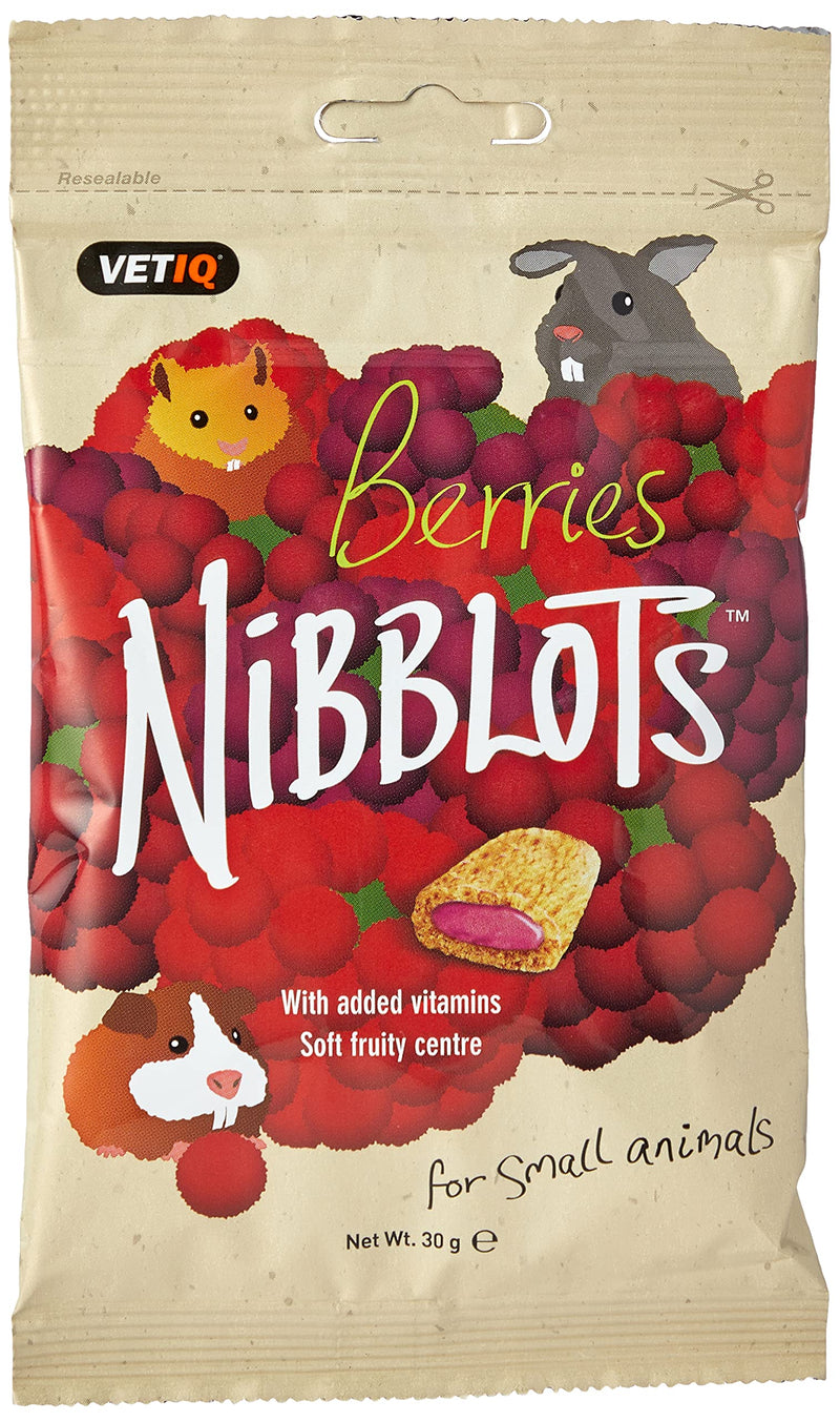 VetIQ Nibblots Berries Treats for Small Animal, 30 g 5580 - PawsPlanet Australia