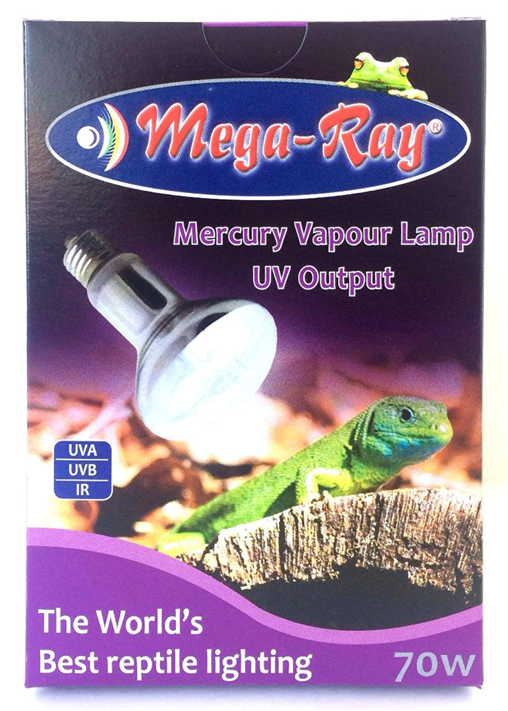 [Australia] - Mega-Ray Mercury Vapor Bulb - 70 Watts - Smallest UV Vapor Bulb On The Planet 