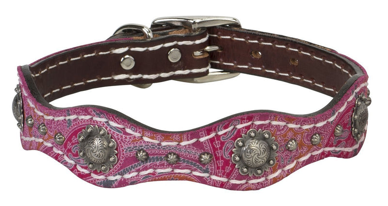 [Australia] - Weaver Leather Vintage Paisley Collar 3/4" x 15" Pink 