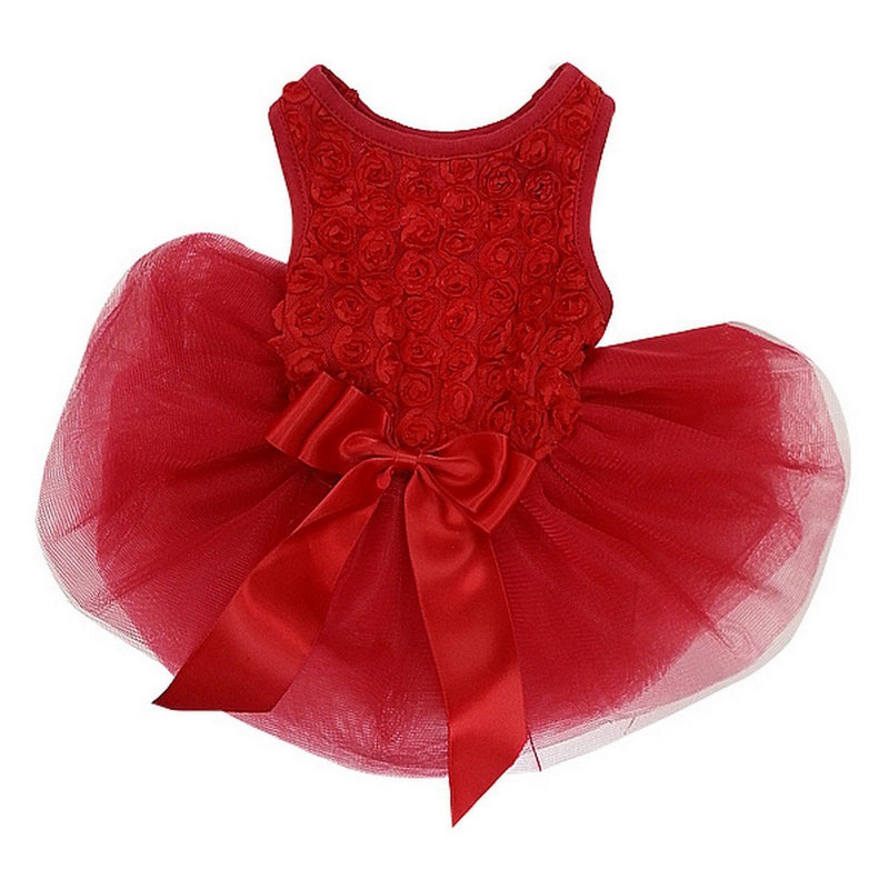 Kirei Sui Christmas Valentine's Day Small Puppy Pets Tutu Party Dress XS Red - PawsPlanet Australia