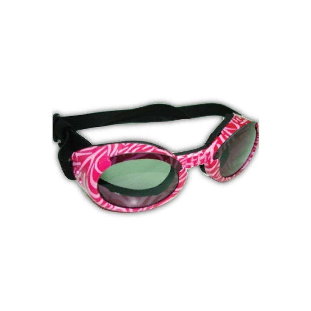 [Australia] - Doggles ILS Sunglass Medium Pink Zebra Frame/Smoke Lens 