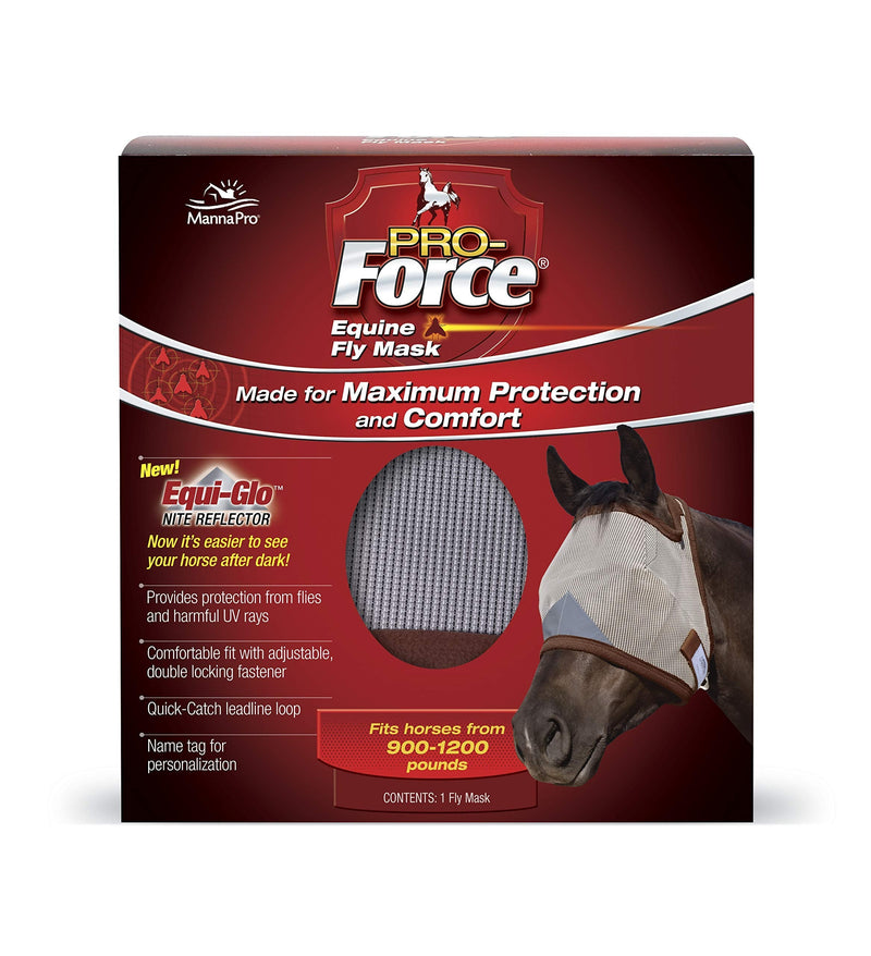 Pro-Force Equine Fly Mask | Horse Fly Mask with UV Protection | Adjustable Fit for Comfort | Without Ears 1 Pack - PawsPlanet Australia