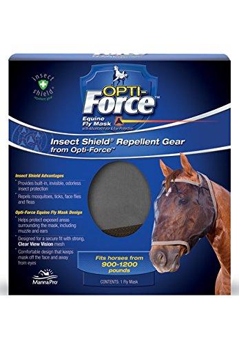 Opti-Force-Force Equine Fly Mask | Horse Fly Mask with UV Protection and Insect Repellent | Adjustable Fit for Comfort | Without Ears Standard - PawsPlanet Australia