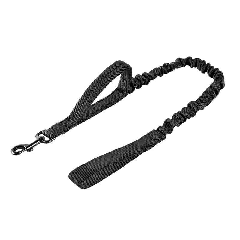 OneTigris Tactical Dog Training Leash Bungee Leash with 2 Control Handle Quick Release Nylon Leads Rope Black - PawsPlanet Australia