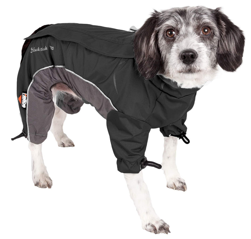 DOGHELIOS 'Blizzard' Full-Bodied Comfort-Fitted Adjustable and 3M Reflective Winter Insulated Pet Dog Coat Jacket w/ Blackshark Technology, Medium, Black - PawsPlanet Australia