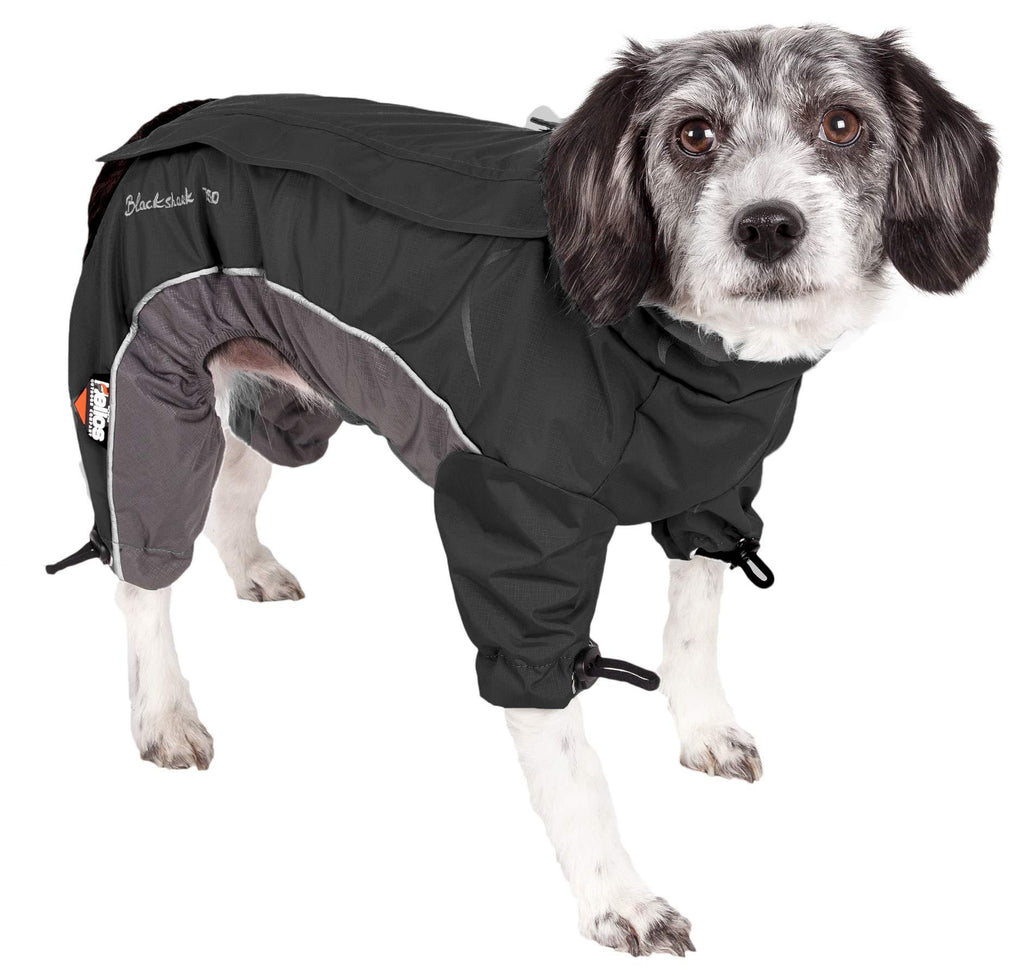 DOGHELIOS 'Blizzard' Full-Bodied Comfort-Fitted Adjustable and 3M Reflective Winter Insulated Pet Dog Coat Jacket w/ Blackshark Technology, Small, Black - PawsPlanet Australia