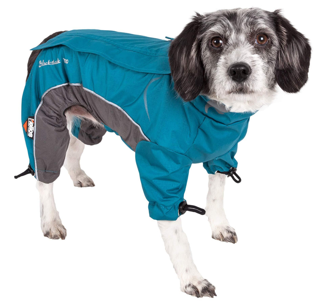 [Australia] - DOGHELIOS 'Blizzard' Full-Bodied Comfort-Fitted Adjustable and 3M Reflective Winter Insulated Pet Dog Coat Jacket w/ Blackshark Technology, Small, Blue 