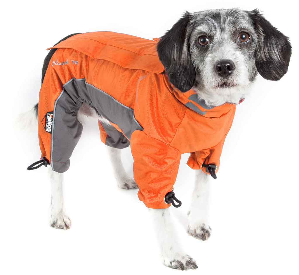 [Australia] - DOGHELIOS 'Blizzard' Full-Bodied Comfort-Fitted Adjustable and 3M Reflective Winter Insulated Pet Dog Coat Jacket w/ Blackshark Technology, Large, Orange 