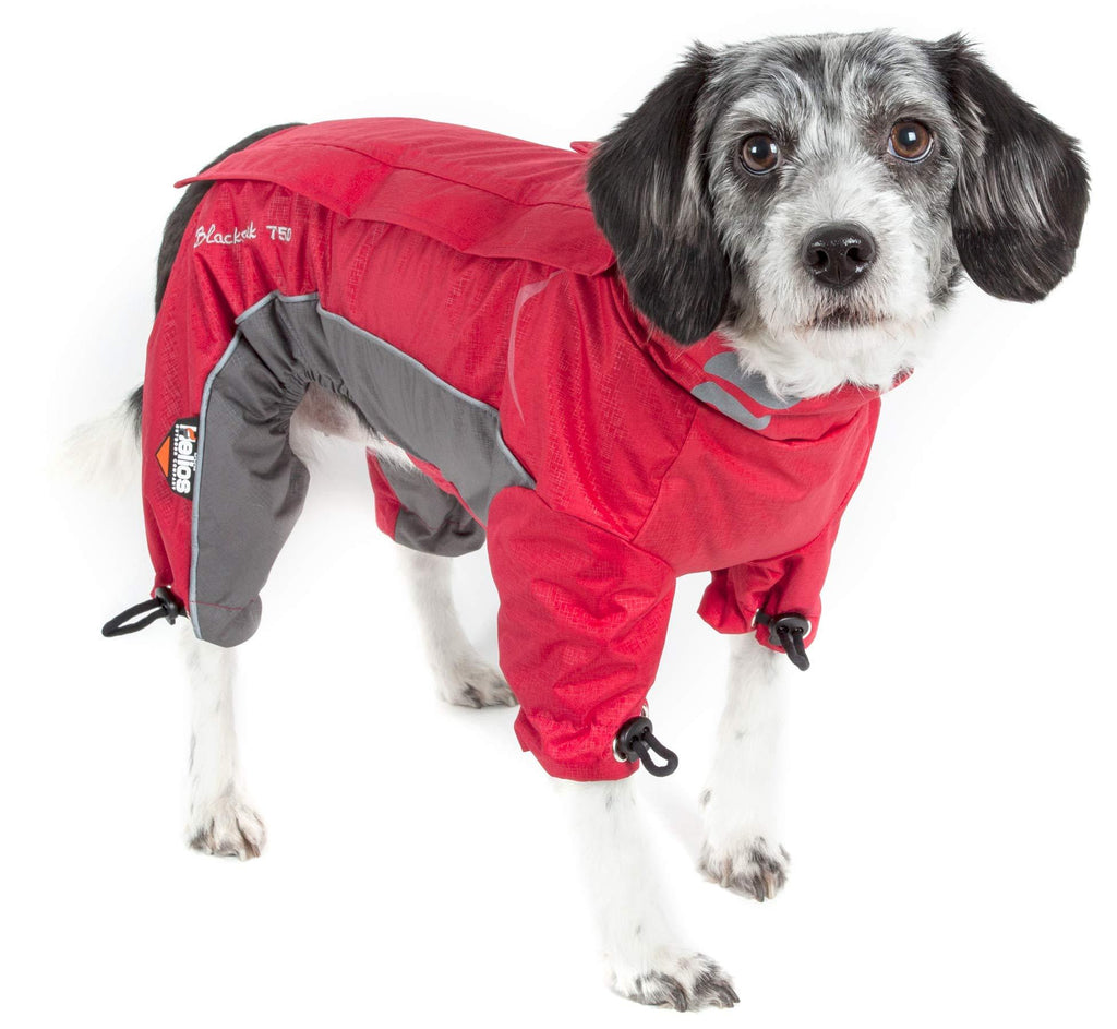 DOGHELIOS 'Blizzard' Full-Bodied Comfort-Fitted Adjustable and 3M Reflective Winter Insulated Pet Dog Coat Jacket w/ Blackshark Technology, X-Small, Cola Red - PawsPlanet Australia