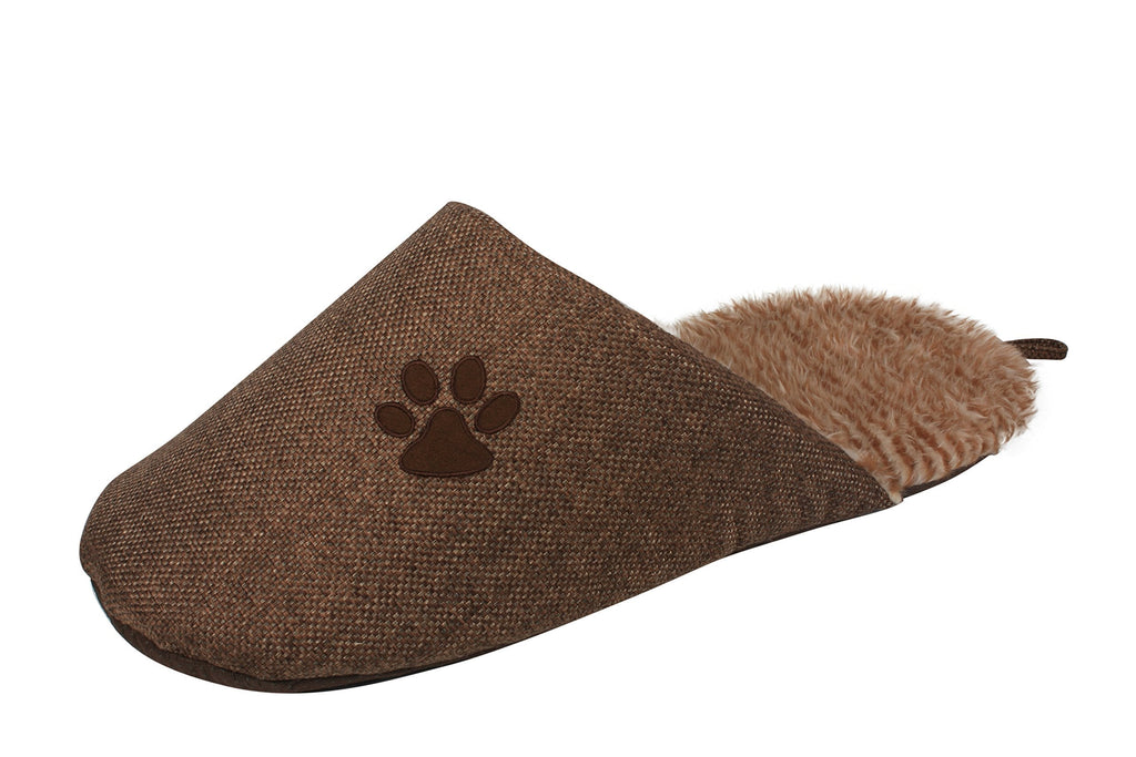 [Australia] - Pet Life Slip-On Fashionable Slipper Dog Bed Brown One Size 