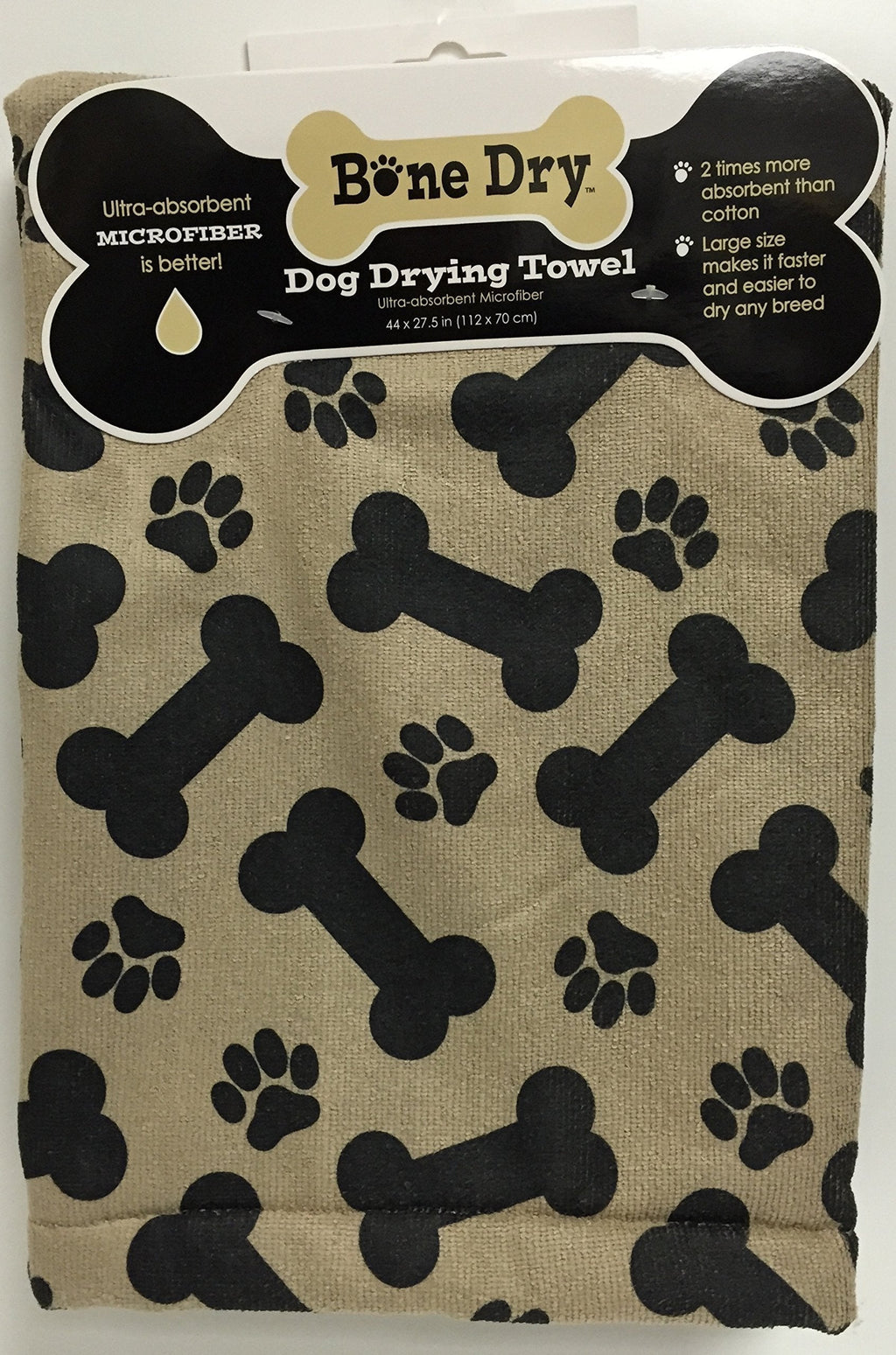 [Australia] - PRINTED MF DOG TOWEL by BONE DRY MfrPartNo 40499,Tan 