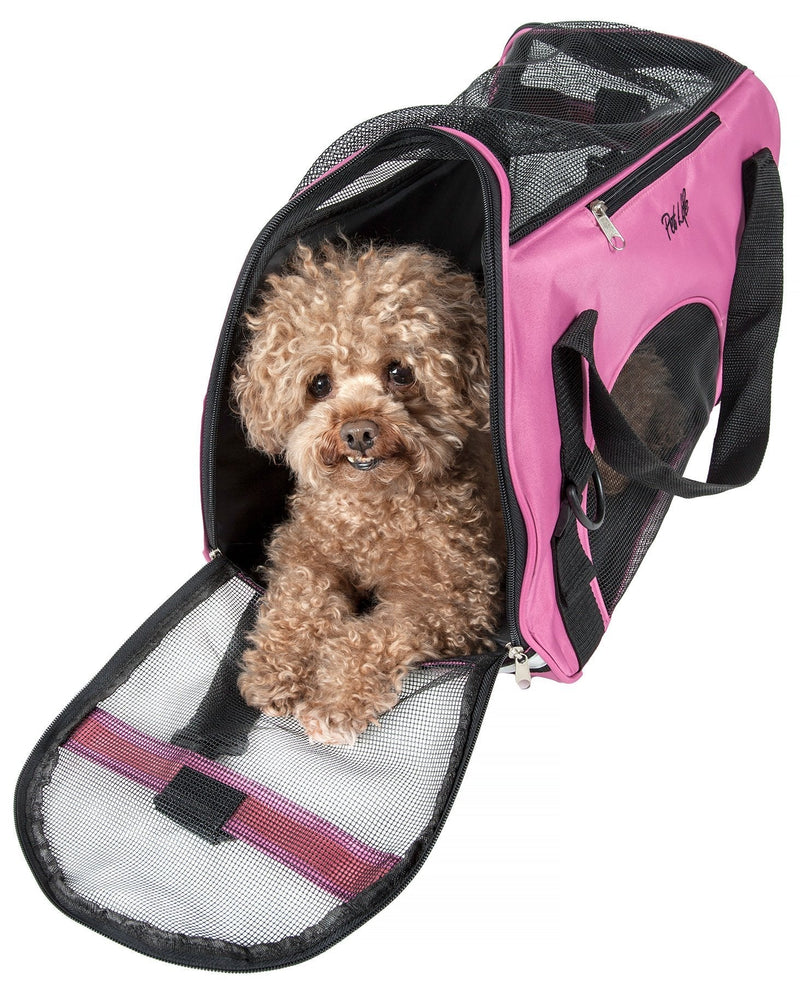 [Australia] - Airline Approved Altitude Force Sporty Zippered Fashion Pet Carrier Pink MD 