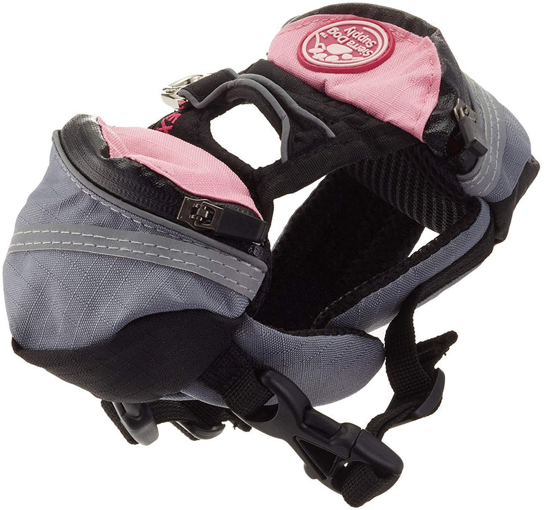 [Australia] - Doggles Dog Extreme Backpack XX-Small Gray/Pink 