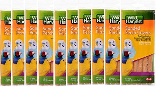 10 pack (60 covers total) of Wild Harvest P-84141 Sanded Perch 6 ct Covers for Small Birds - PawsPlanet Australia
