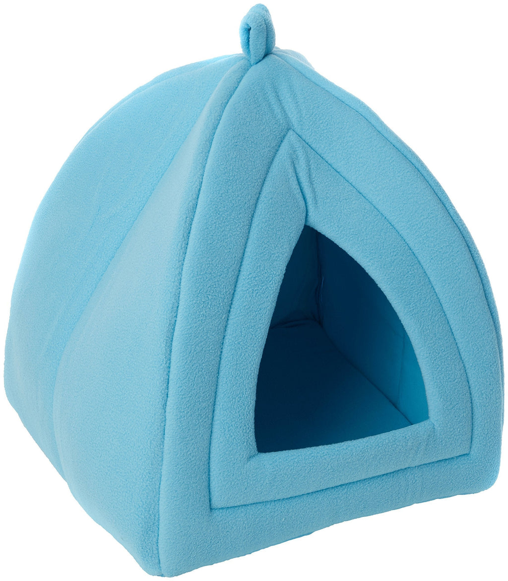 [Australia] - PETMAKER Cozy Kitty Tent Igloo Plush Cat Bed Blue 
