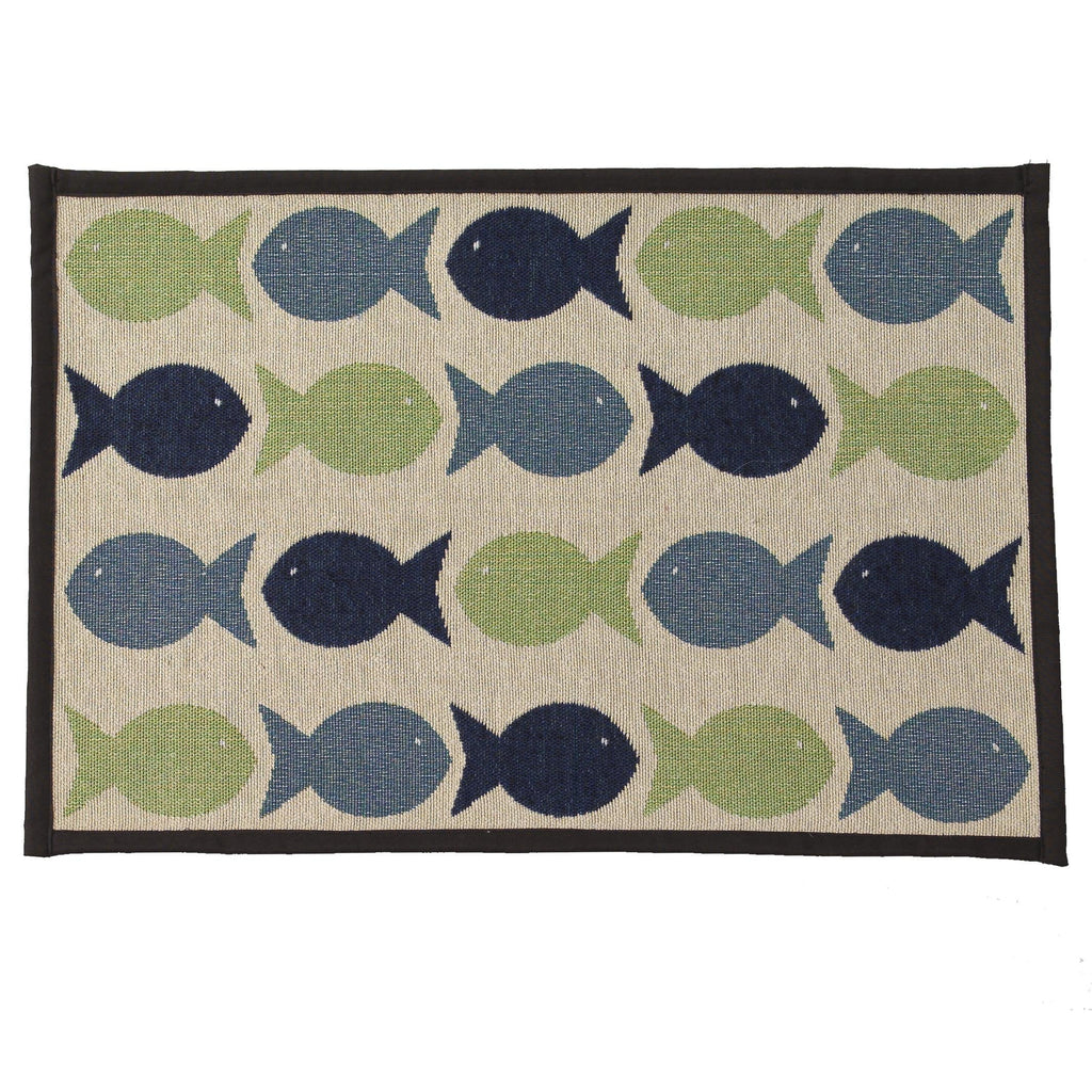 [Australia] - PetRageous Kool Fishies Tapestry Mat Feeder, 13 x 19/Small 