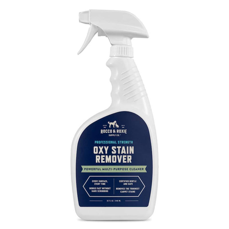Rocco & Roxie Oxy Stain Remover - Tackles The Toughest Stains with The Cleaning Power of Oxygen - Pet Stains, Blood, Wine All Disappear - Leaves Carpets, Upholstery, and Laundry Clean & Fresh 32 Fl Oz (Pack of 1) - PawsPlanet Australia