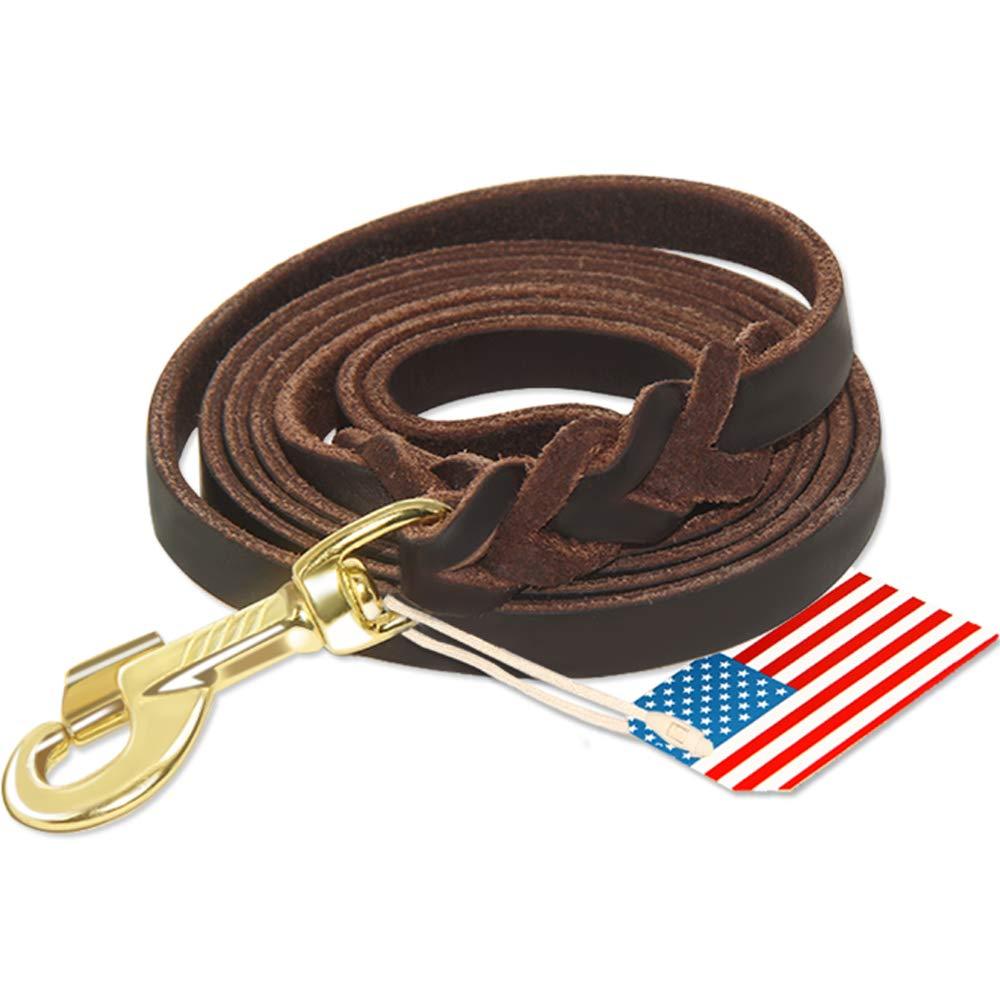 Premier 6ft Leather Dog Training Leash. Made from High Quality Leather and is a Great Option for Hunting Dogs or General Obedience in the Backyard. - PawsPlanet Australia