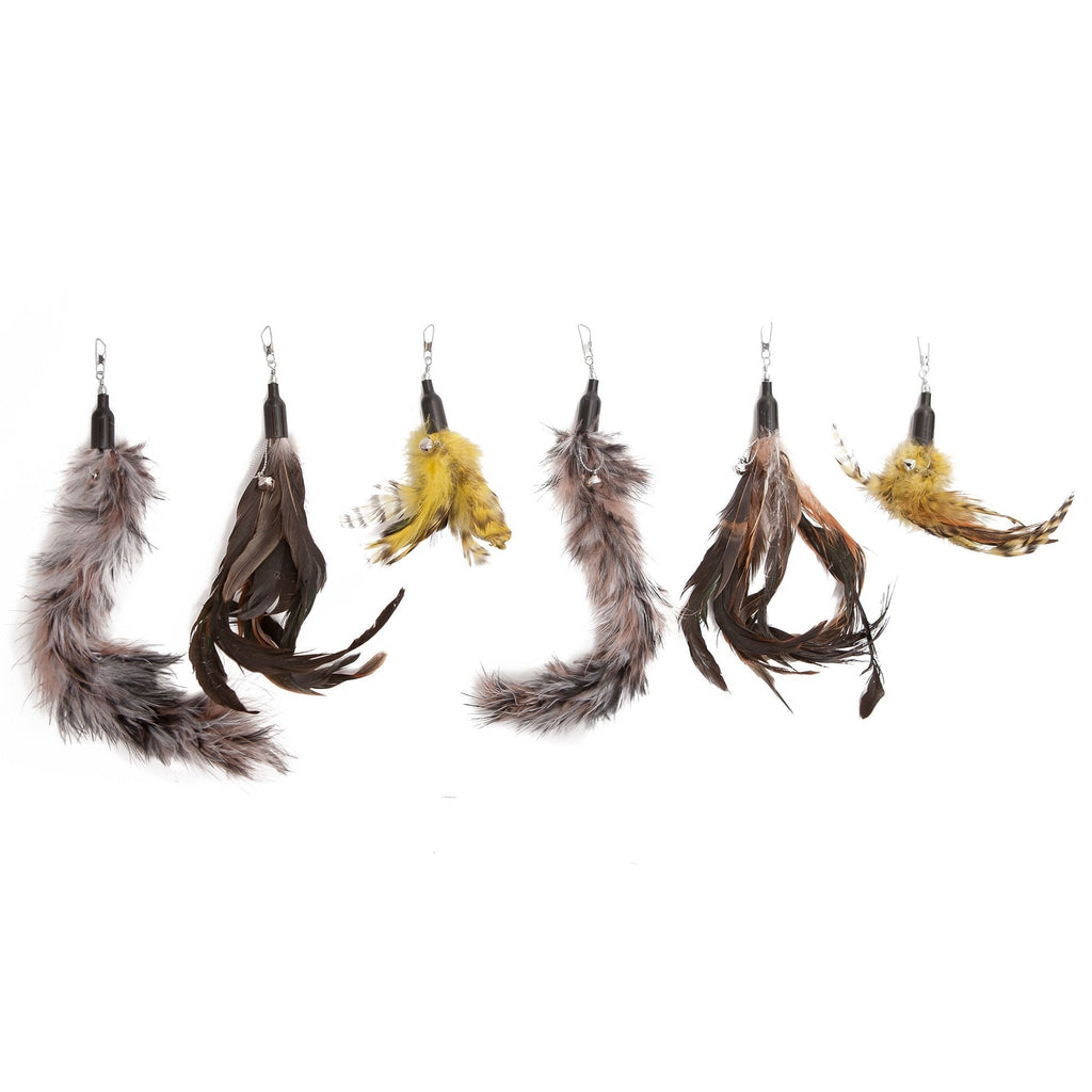 [Australia] - The Natural Pet Company Cat Toys Feather Refill 6 Pack - Add Life to Your Cat's Favourite Toy with This Interchangeable Feather Refill Multipack (As Photographed). 