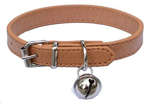 Leather Pet Collars for Cats,Baby Puppy Dog Beige - PawsPlanet Australia