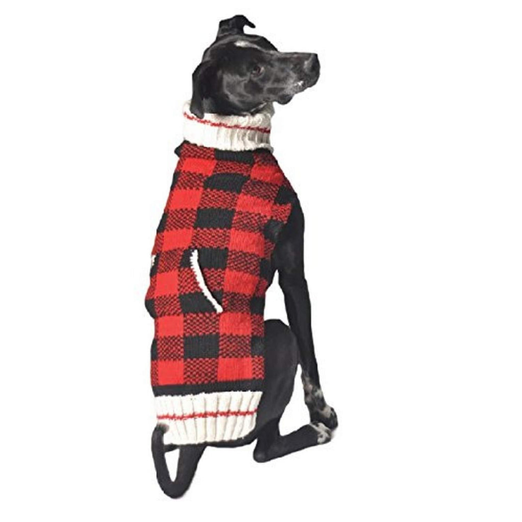 Chilly Dog Buffalo Plaid Dog Sweater XX-Large - PawsPlanet Australia