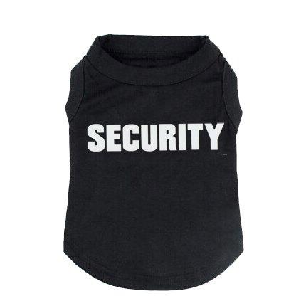 BINGPET Security Dog Shirt Summer Clothes for Pet Puppy Tee Shirts Dogs Costumes Cat Tank Top Vest-Small S Black - PawsPlanet Australia