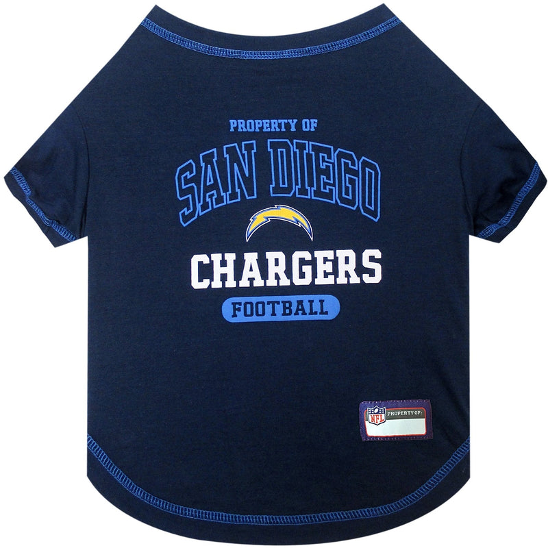 NFL T-SHIRT - DOG TEE SHIRT - Football DOGS & CATS SHIRT - Durable SPORTS PET TEE - 5 Sizes available in 32 NFL TEAMS - NFL PET OUTFIT UGLY TEE SHIRTS & Team color Tee Shirts Cool, Busy Dog Shirt NFL Pet Tee Shirt X-Small Los Angeles Chargers - PawsPlanet Australia