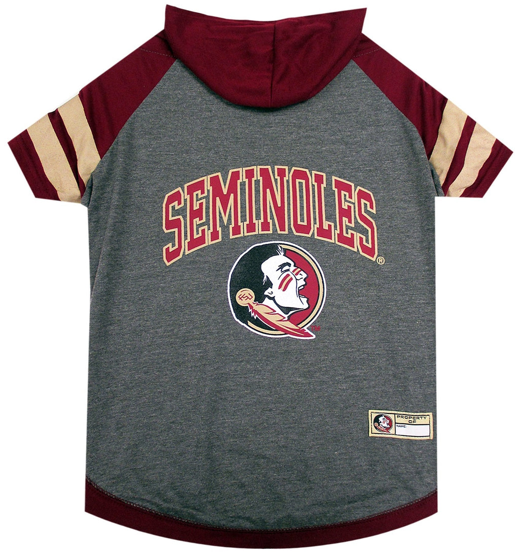 NCAA Florida State Seminoles Hoodie for Dogs & Cats, X-Small. | Collegiate Licensed Dog Hoody Tee Shirt | Sports Hoody T-Shirt for Pets | College Sporty Dog Hoodie Shirt. - PawsPlanet Australia