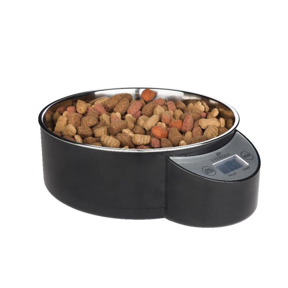 [Australia] - EYENIMAL Intelligent Pet Bowl; Electronic Scale with Built in Pet Water/Food Removable Stainless Steel Bowl (Black, 1 Liter) 