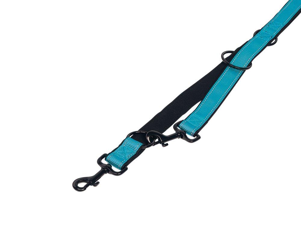 Nobby Classic Reflect Soft Training Leash, 200 x 1.5 cm, Turquoise/Black - PawsPlanet Australia