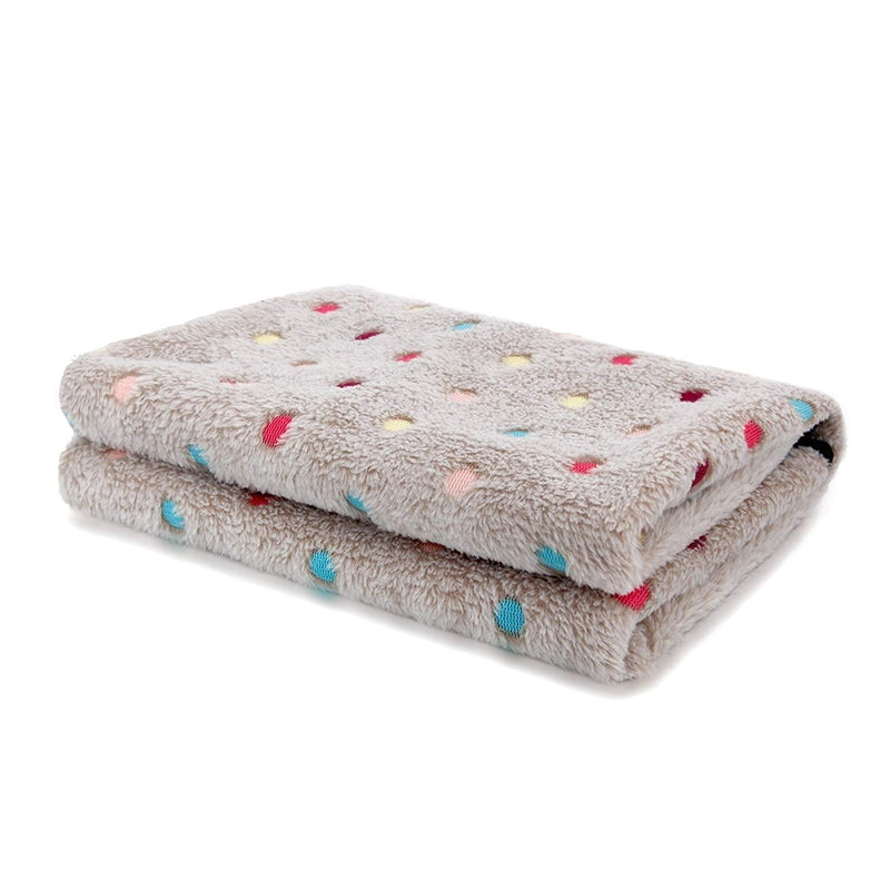 [Australia] - PAWZ Road Pet Dog Blanket Fleece Fabric Soft and Cute 4 Colors 4 Sizes Small Gray 
