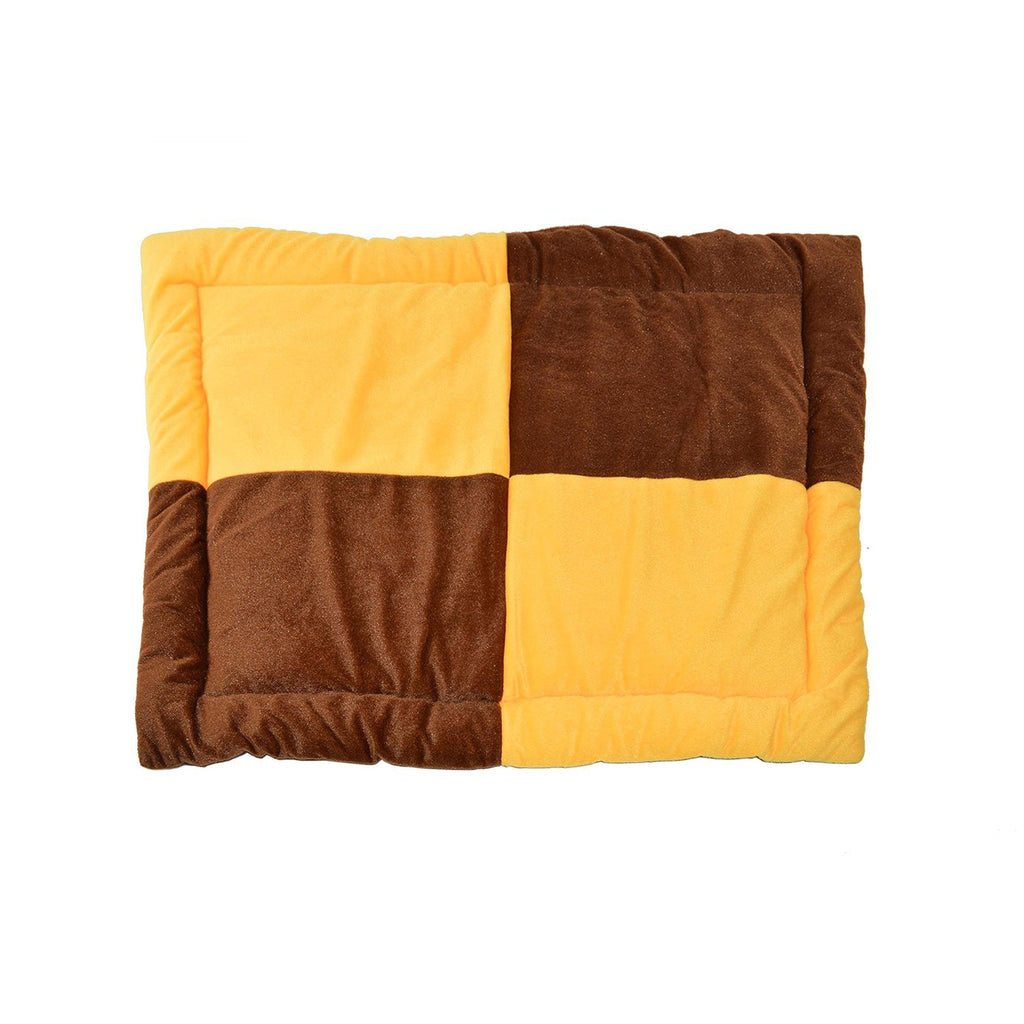 [Australia] - ALEKO LBD14016S Pet Puppy Soft Bed Bag Warm Cushion Pillow Dog Blanket, Yellow and Brown 