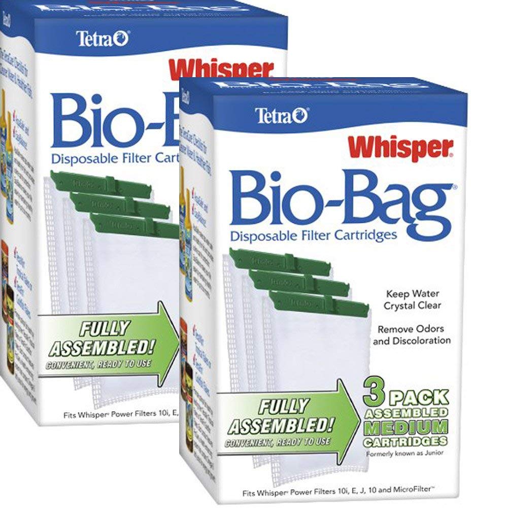 [Australia] - Tetra Whisper Assembled Bio-Bag Filter Medium Cartridges, 3 Count (Pack of 2) 