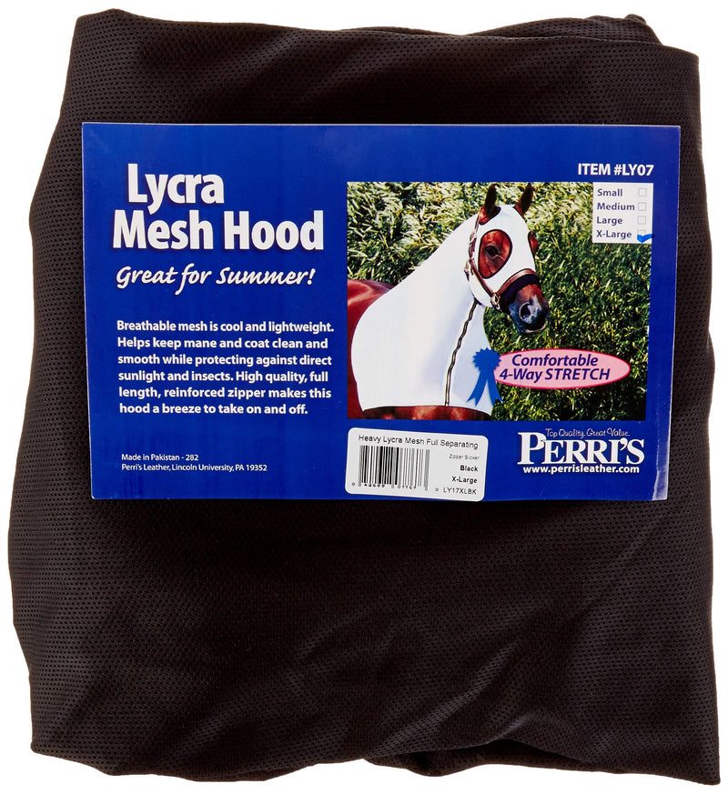 [Australia] - Perri's Improved Mesh Lycra Mane Hood X-Large Black 