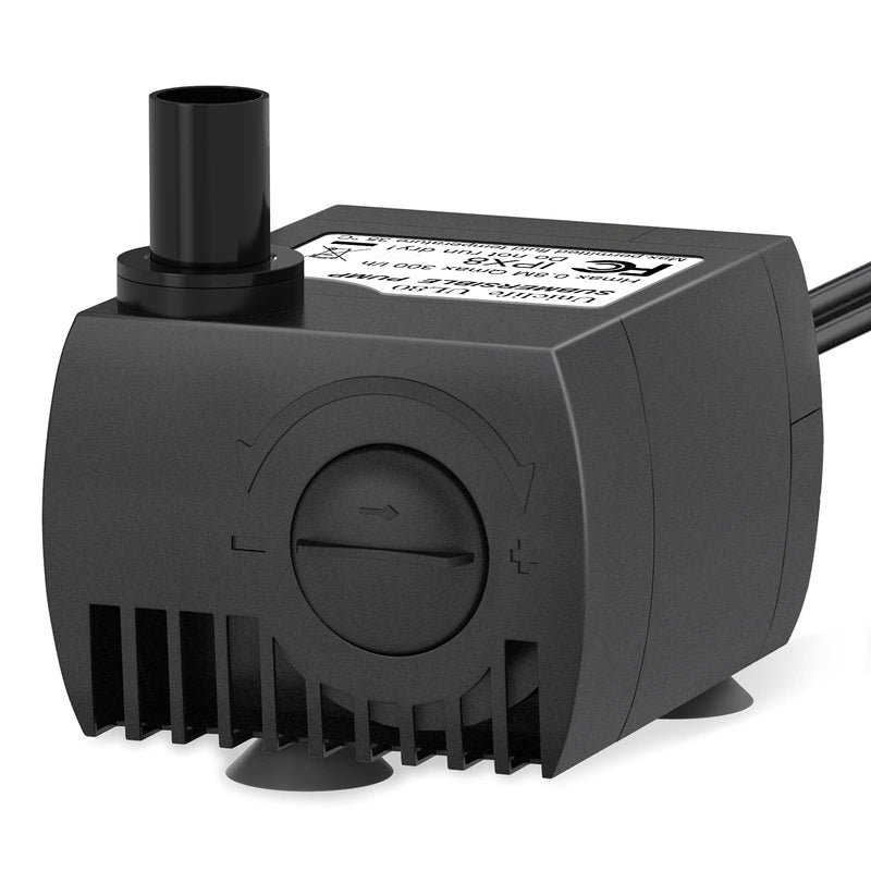 Uniclife 80 GPH Submersible Water Pump 4W Quiet Pump with 6ft Power Cord for Fountain Aquarium Fish Tank - PawsPlanet Australia