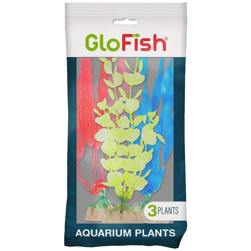 GloFish Plant Aquarium Decor, Multi-Color | 3-Count - PawsPlanet Australia