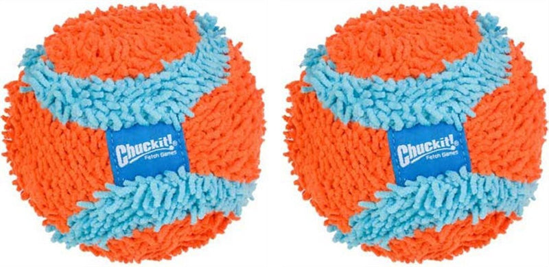 [Australia] - Petmate 213201 4.6" Medium Orange/Blue Chuckit! Indoor Ball (pack of 2) 