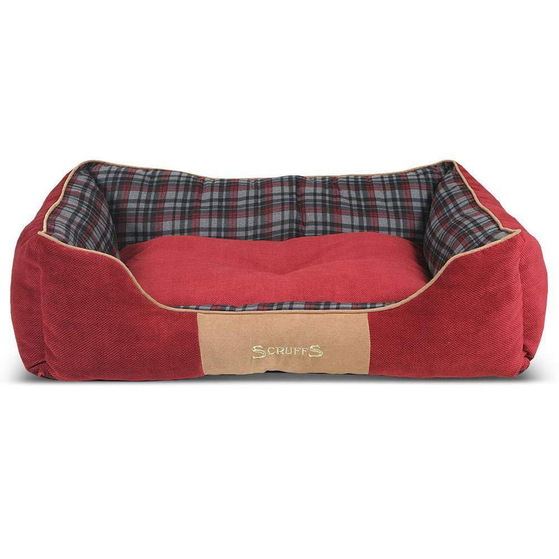 [Australia] - Scruffs 19.5" x 16" Highland Pet Box Bed Small,Box Bed Red 