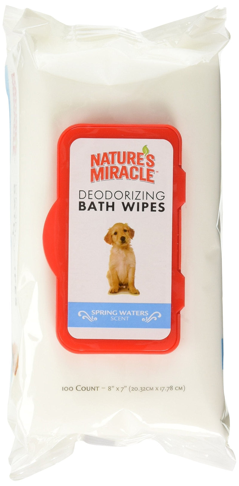 [Australia] - Nature's Miracle Deodorizing Bath Wipes - Spring Waters Scent - (2 Packs of 100 Count) 