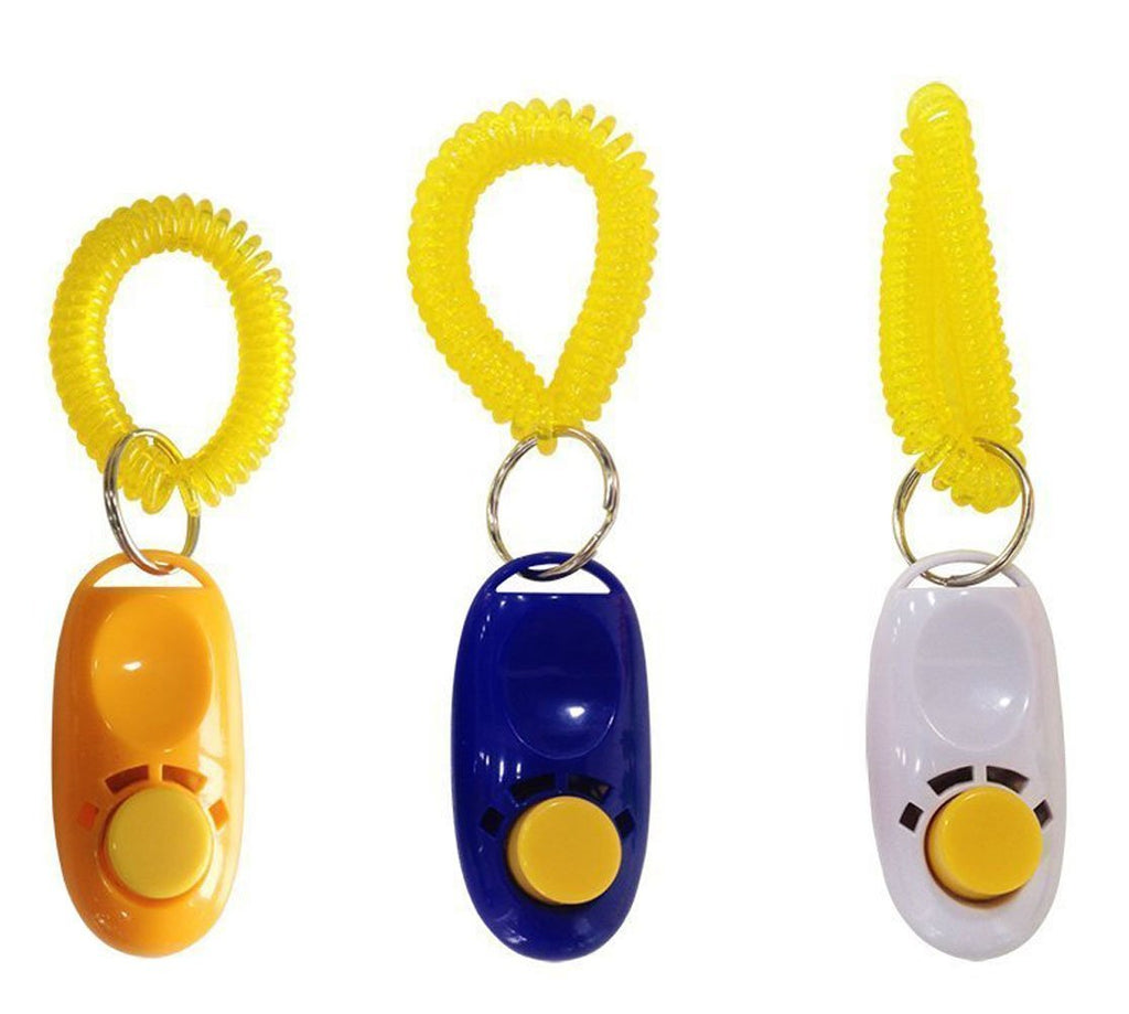 [Australia] - Penta Angel Pet Training Clicker Button Clicker with Wrist Strap, Train Dog, Cat, Horse, Pets for Clicker Training 3 Pack 