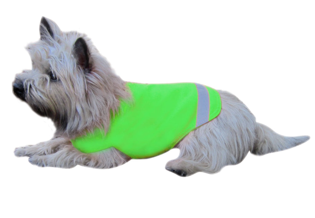 [Australia] - Dog Not Gone No Fly Zone Mini Safety Pet Vest Neon Green Medium 
