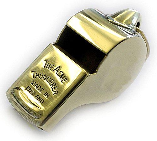 Acme Thunderer (Referee's) Whistle (58) with Square Mouthpiece - Polished Brass - PawsPlanet Australia