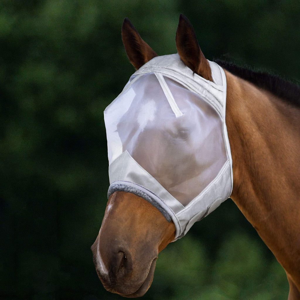 Harrison Howard CareMaster Fly Mask Standard Moonlight Silver (M; Cob) Cob (M) - PawsPlanet Australia