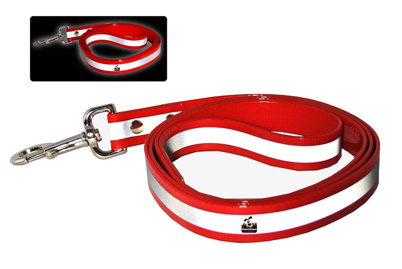 [Australia] - Downtown Pet Supply New Reflective Dog and Cat Safety Leash Lead, Durable Strong TPU Leash, Suitable for Small Medium and Large Cats or Dogs Red 