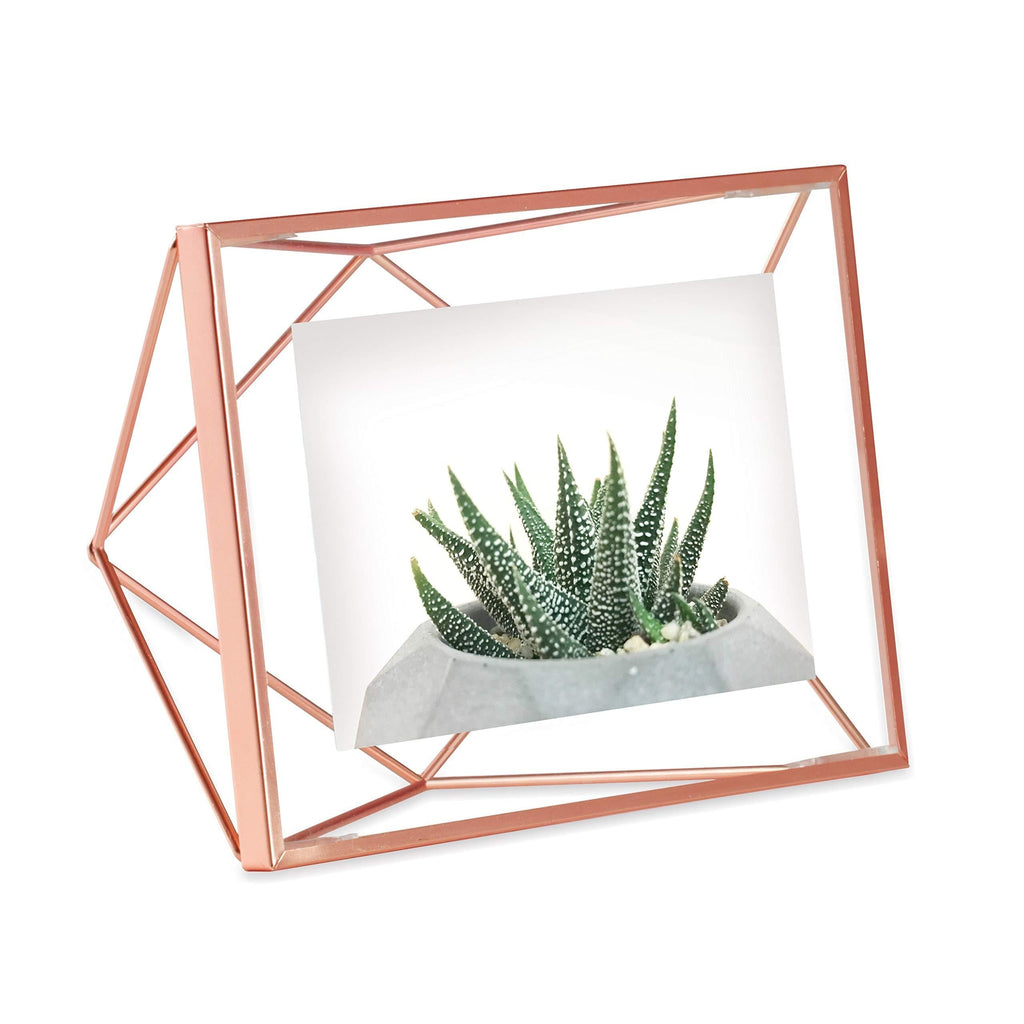 Umbra Prisma Picture Frame, 4 x 6 Photo Display for Desk or Wall, Copper 4 by 6-Inch - PawsPlanet Australia