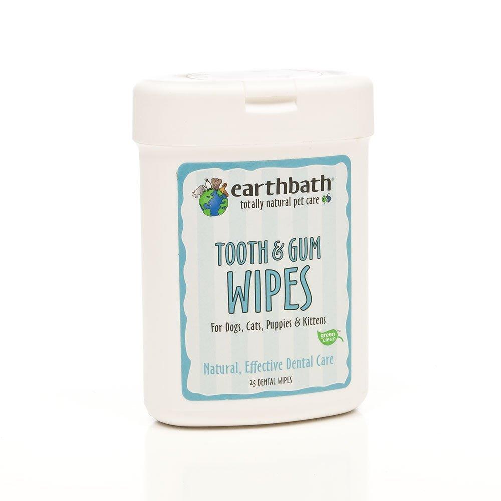 [Australia] - EARTHBATH 026362 25 Count Tooth and Gum Wipes for Dogs, Cats, Puppies and Kittens (2 Pack) 